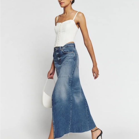 Reformation Dresses & Skirts - Reformation Jeans Florence Maxi Denim Skirt